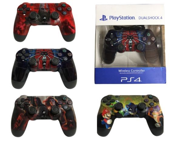 &ua JOYSTICK PS4 COLOR SURTIDO MOTIVOS HEROES